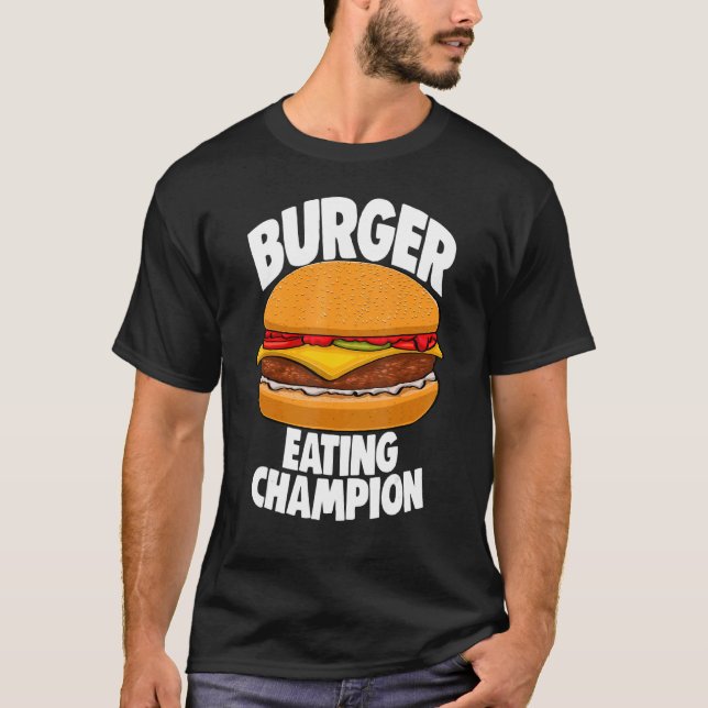 Burger Eating Champion Burger Tees Women Foodie T Shirt (Framsida)
