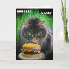 Burger eller Cake för din födelsedag? Kort