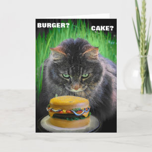 Burger eller Cake för din födelsedag? Kort