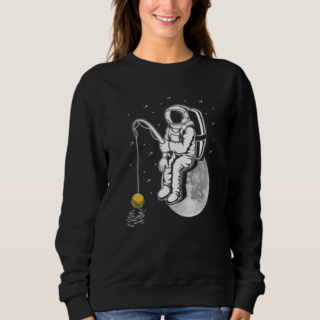 Burger Fishher Astronaut Planets Cheeseburg T Shirt (Framsida)
