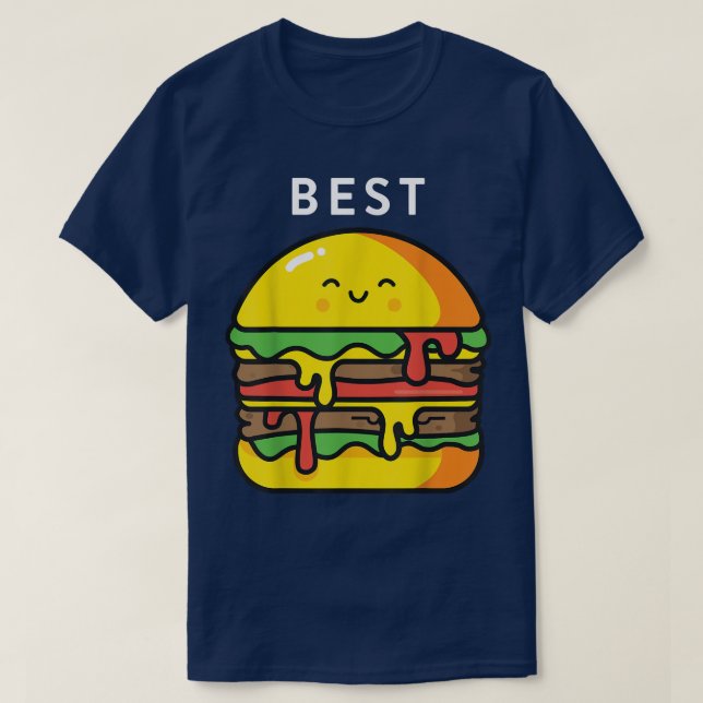 Burger Fries Best Friend T är matchande BFF-utfall Shirt (Design framsida)