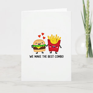 Burger Fries Love Combo-kort Kort