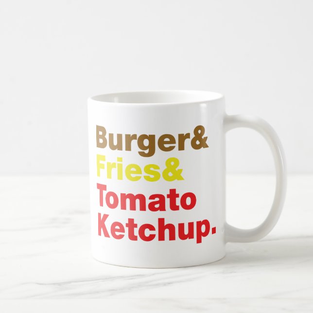 Burger & Fries & Tomato Ketchup. Kaffemugg (Höger)