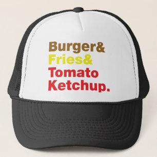 Burger & Fries & Tomato Ketchup. Keps
