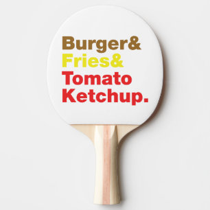 Burger & Fries & Tomato Ketchup. Pingisracket