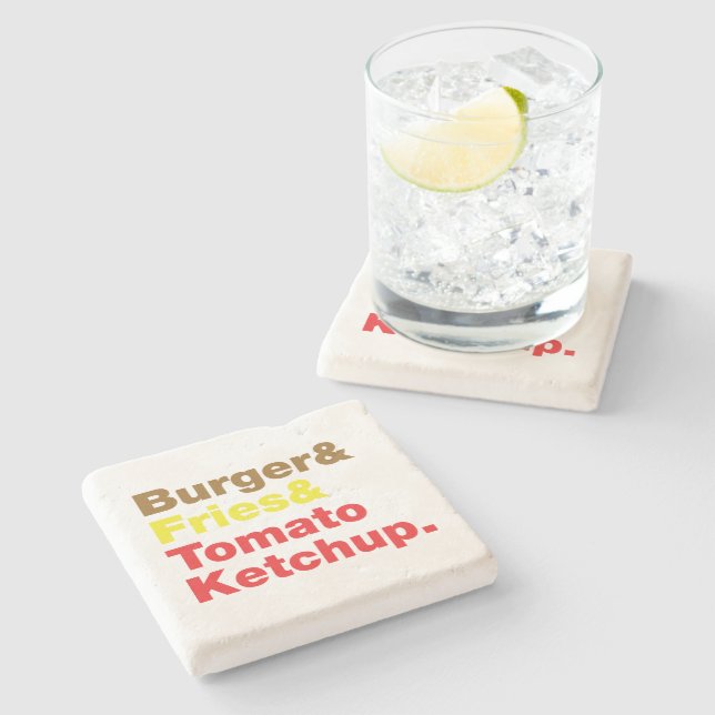 Burger & Fries & Tomato Ketchup. Stenunderlägg (Sidan)