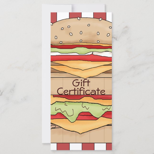 Burger Gift-certifikat (Framsida)