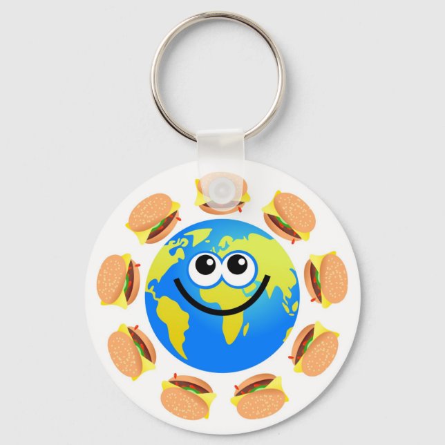Burger Globe Nyckelring (Framsida)