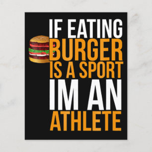 Burger Hamburger BBQ Humor Funny Pun Gift Idea Flygblad