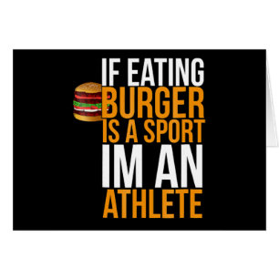 Burger Hamburger BBQ Humor Funny Pun Gift Idea Hälsningskort