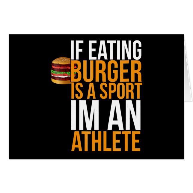 Burger Hamburger BBQ Humor Funny Pun Gift Idea Hälsningskort (Framsidan Horizontal)