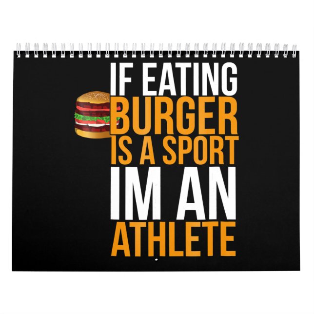 Burger Hamburger BBQ Humor Funny Pun Gift Idea Kalender (Omslag)