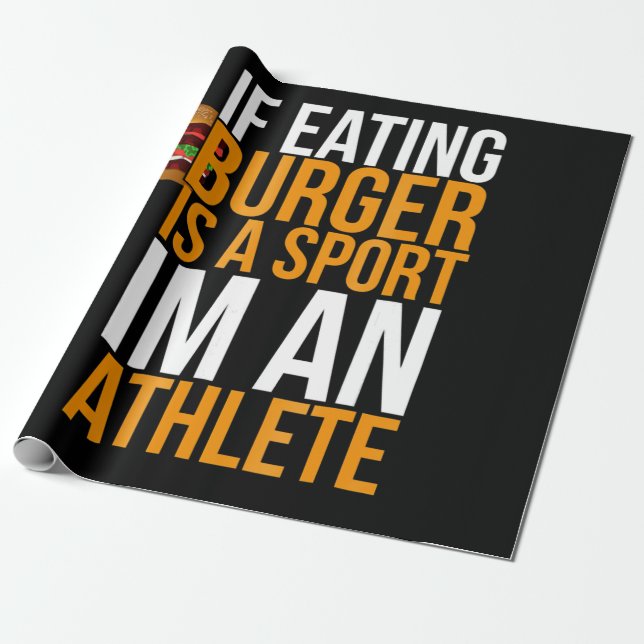 Burger Hamburger BBQ Humor Funny Pun Gift Idea Presentpapper (Utrullad)