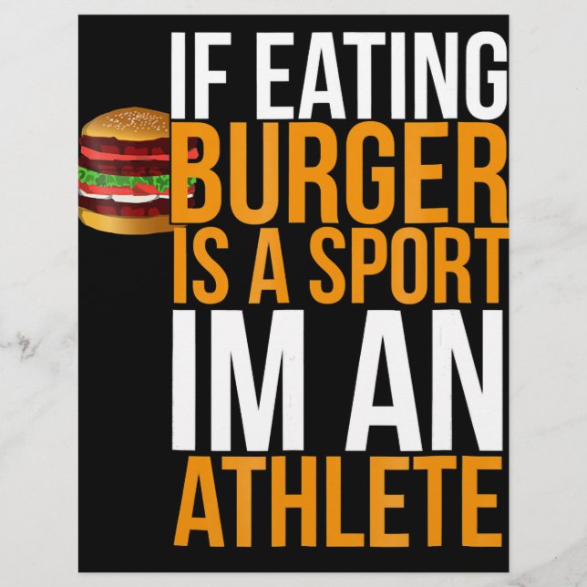 Burger Hamburger BBQ Humor Funny Pun Gift Idea Reklamblad (Framsidan)
