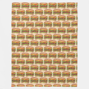 Burger Hamburger Cheeseburger Fast Food Foodie Fleecefilt