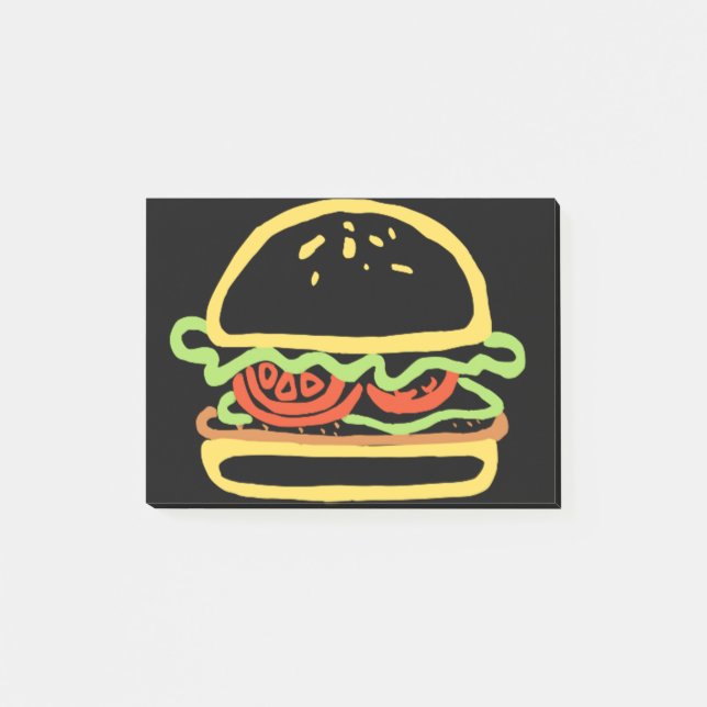 BURGER HAMBURGER POST-IT BLOCK (Framsida)