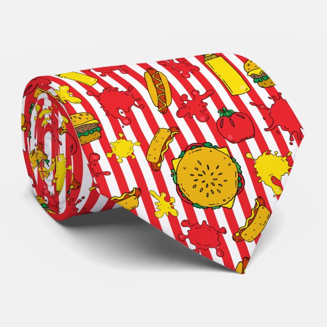 Burger Hett Hund Conditions Middag Food Patterned Slips (Rullad)