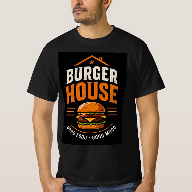 🍔 Burger House Grill Restaurang Personal 🍟 T Shirt (Framsida)