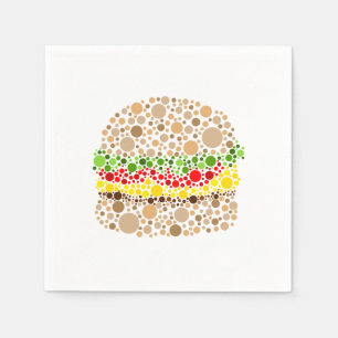 Burger i prickar pappersservett