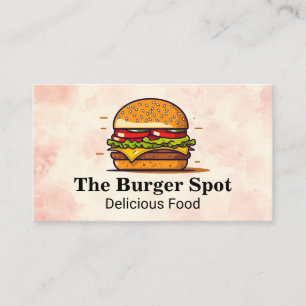 Burger Illustration   Restaurang Visitkort