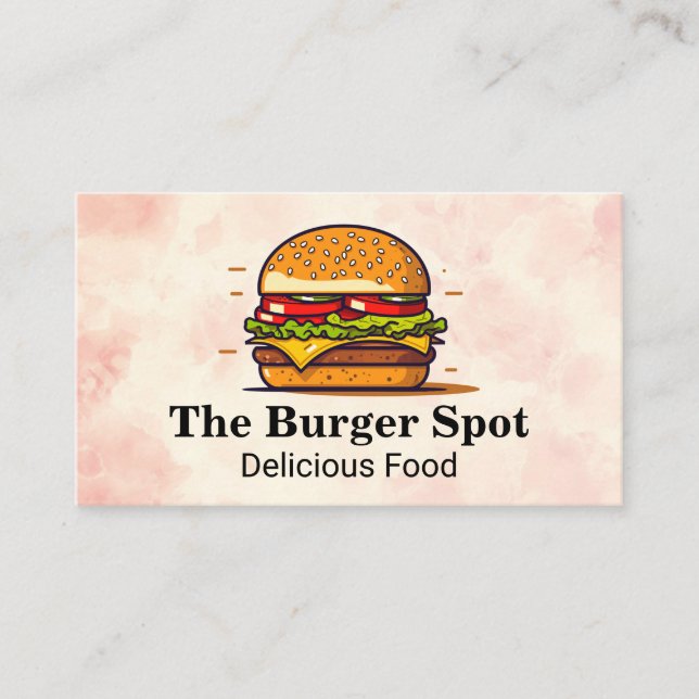Burger Illustration | Restaurang Visitkort (Framsida)