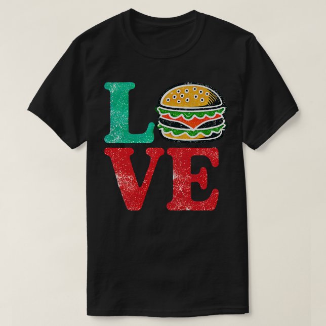 Burger Kärlek T Shirt (Design framsida)