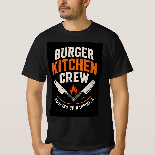 🍔 Burger Kökkryggen Grill Restaurang Team 🍟 T Shirt (Framsida)