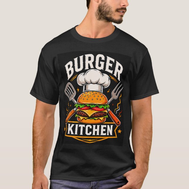 🍔 Burger Kökkryssning Kreativ Restaurangpersonal  T Shirt (Framsida)