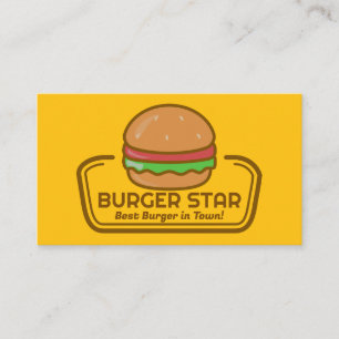 Burger Logotyp Restaurang Visitkort