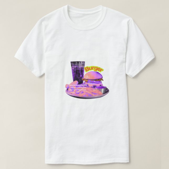 Burger Lover T-Shirt - Snabbmat Grafisk Design Tee (Design framsida)