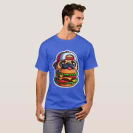 BURGER LOVNING PUG 3 T SHIRT