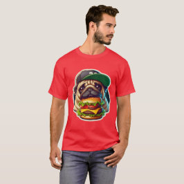 BURGER LOVNING PUG 4 T SHIRT