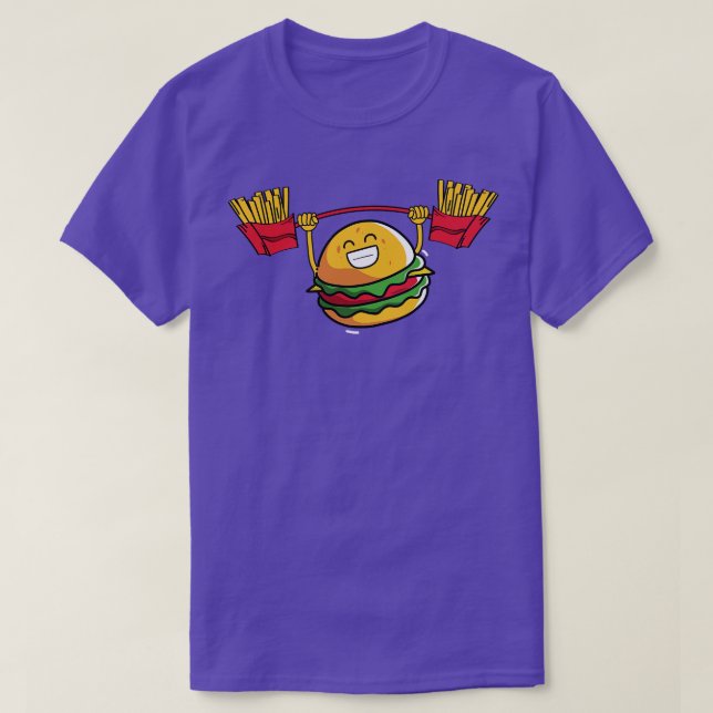 Burger Lyft Fries Funny Burger T Shirt (Design framsida)