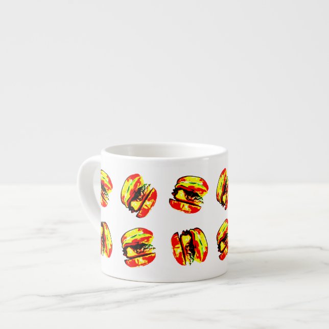 Burger Mönster Espressomugg (Framsida vänster)