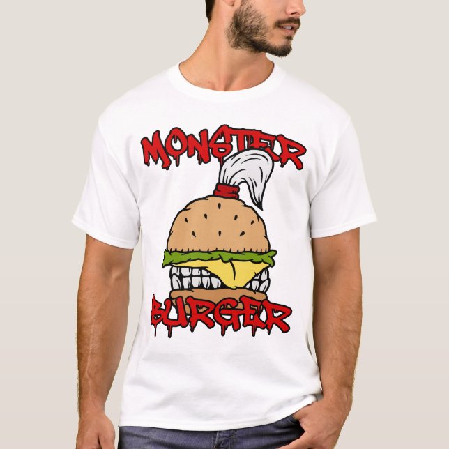 Burger Monster T Shirt (Framsida)