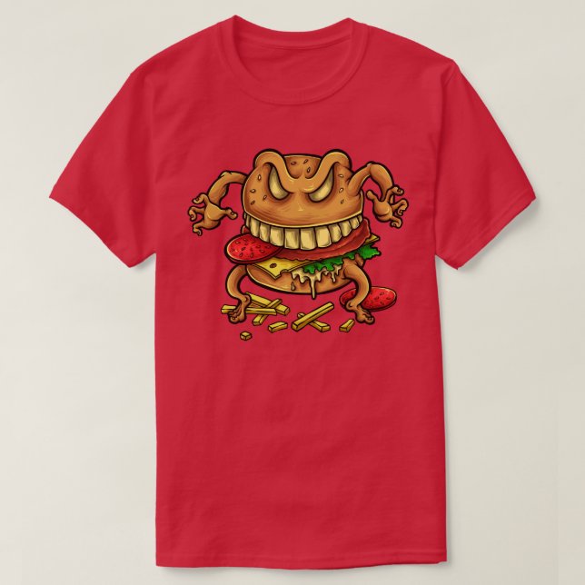 Burger monster t shirt (Design framsida)