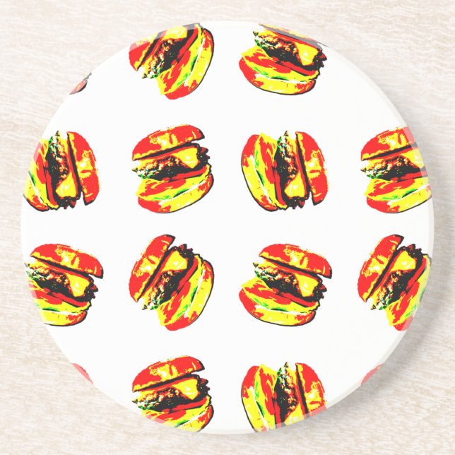 Burger Mönster Underlägg Sandsten (Framsidan)