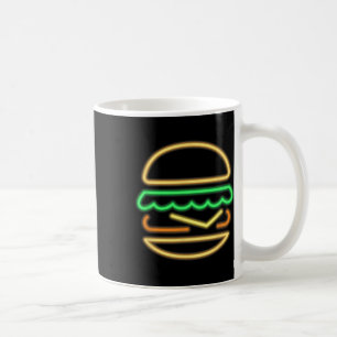 Burger Neon - Stil i ett Retro Neon-tecken för 80- Kaffemugg