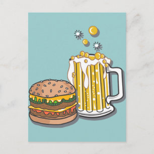 Burger och Brew Vykort
