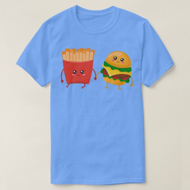 Burger och färdas med Fransk Fries P T Shirt (Design framsida)