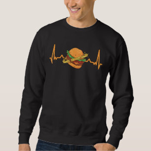 Burger och Fransk Fries - snabbmatskostnad för pul Lång Ärmad Tröja