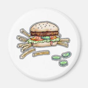 BURGER OCH FRIES MAGNET