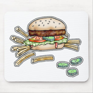 BURGER OCH FRIES MOUSEPAD MUSMATTA
