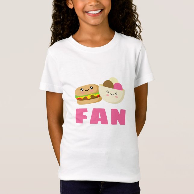 Burger och Ice-kräm fläkt T Shirt (Framsida)