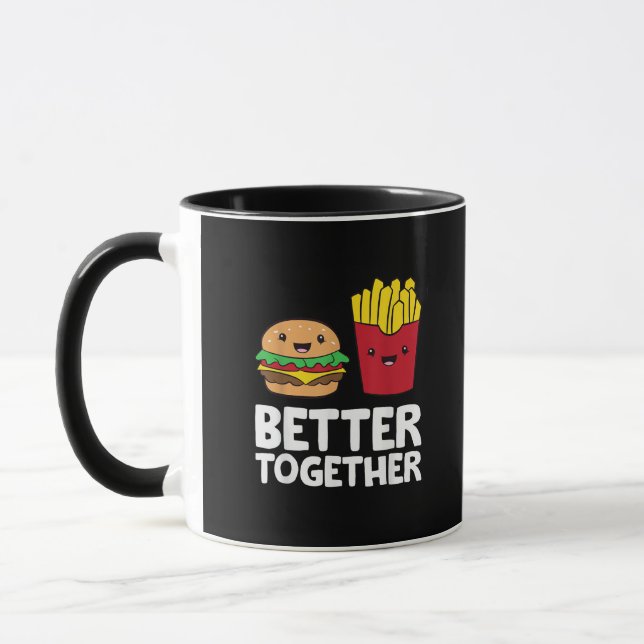 Burger och pommes frites bättre tillsammans Lekful Mugg (Vänster)