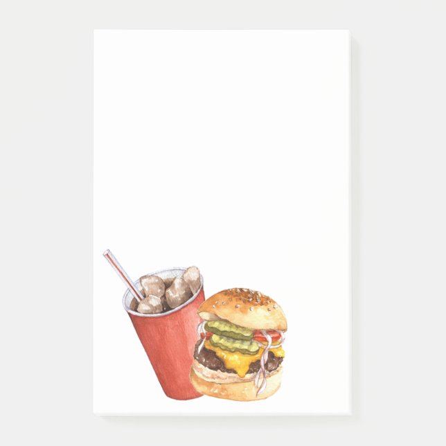 Burger och post-it block (Framsida)