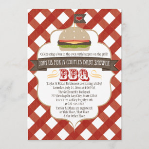 Burger Par BBQ Baby Shower-inbjudningar Inbjudningar