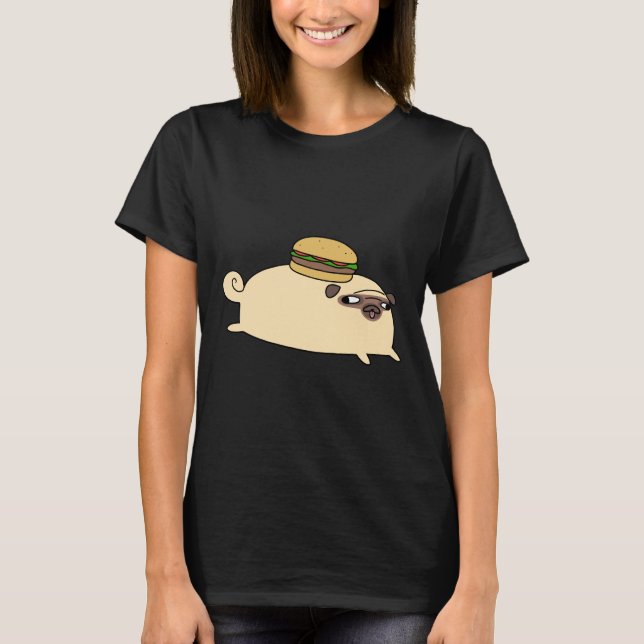Burger Pug 181 T Shirt (Framsida)