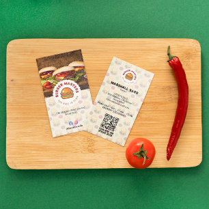Burger Restaurang Business   Minimalistisk klassis Visitkort