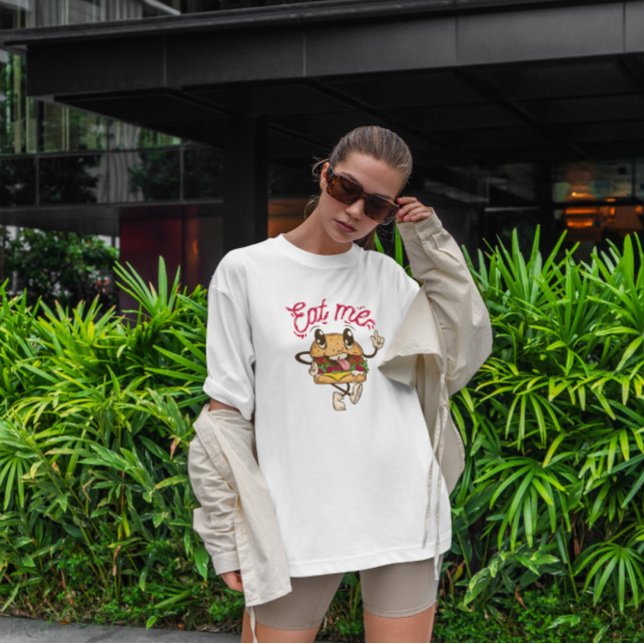 Burger Retro Tecknade figurer T Shirt (Skapare uppladdad)